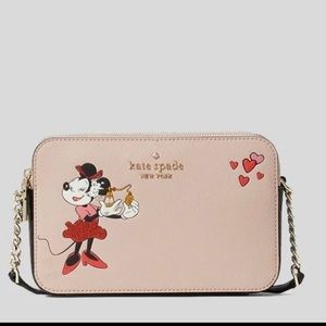 💕NEW💕 -Disney x Kate Spade New York Minnie Mouse Double-Zip Crossbody Bag